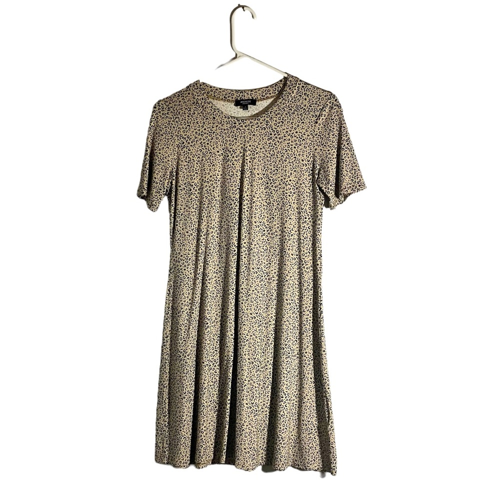 Premise Leopard Print Dress in Tan SZ Small | Casual Above Knee Dress